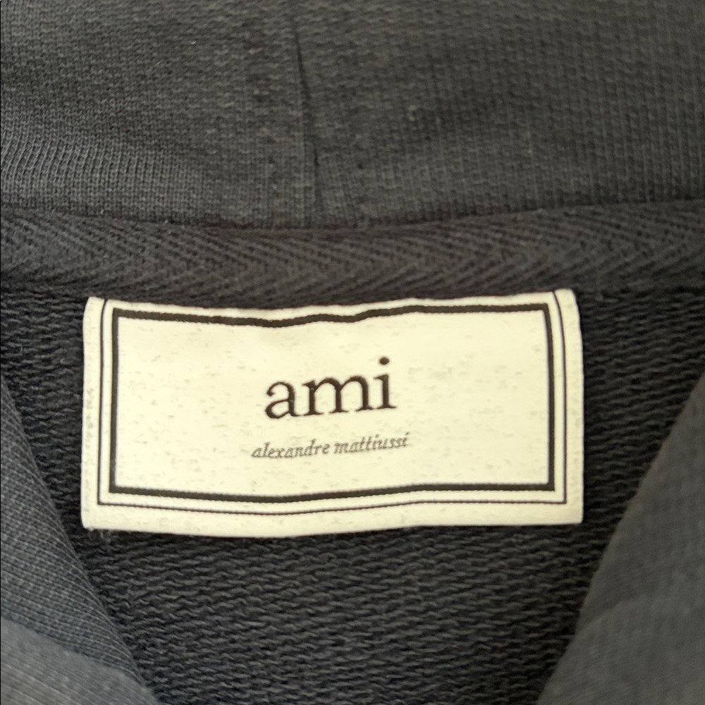 Ami Black Hoodie with Red Heart Logo - Men - Picture 4 of 8